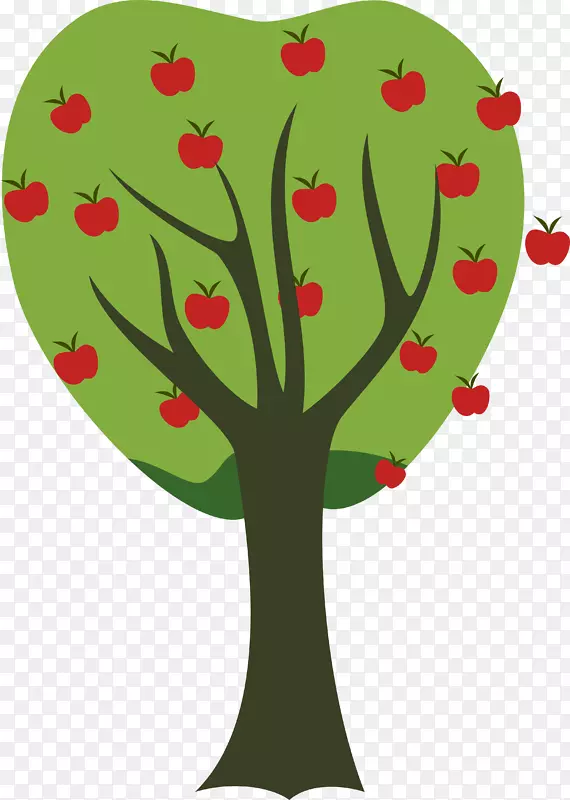 苹果树剪贴画-苹果树图片