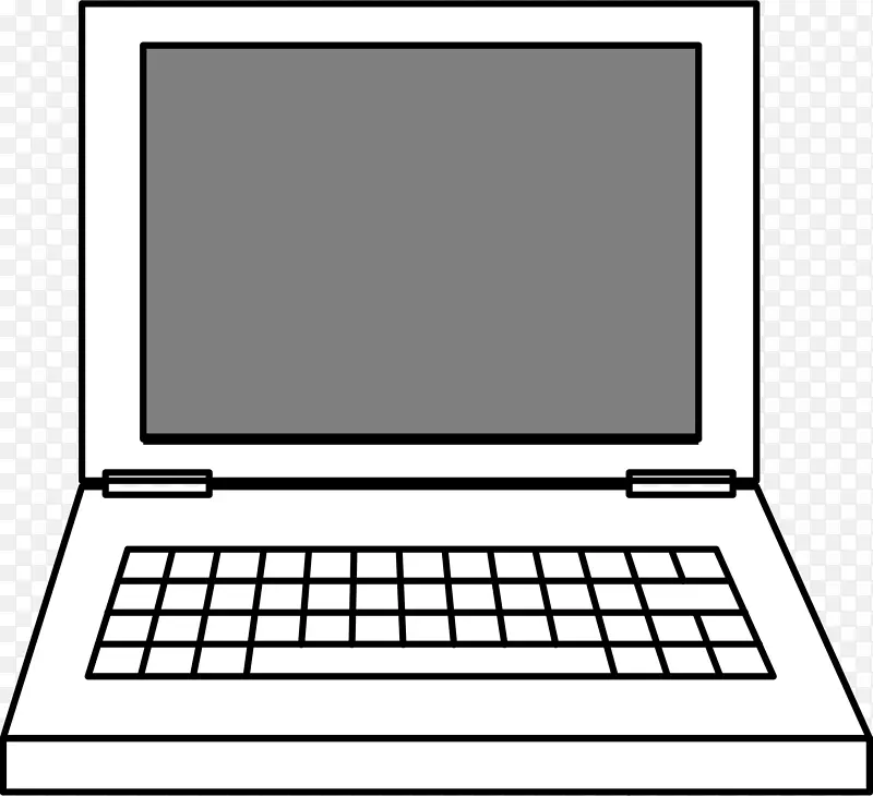 笔记本电脑黑白免费内容剪辑艺术空间电脑剪贴画