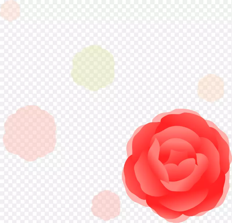 花园玫瑰剪贴画-卡通画红花美丽的梦想