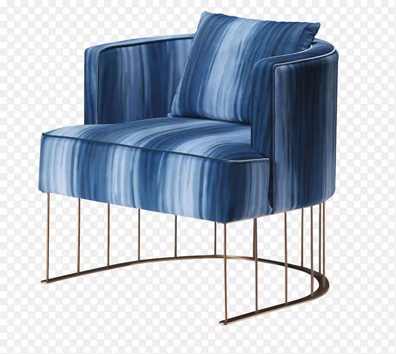 桌椅扶手蓝色沙发