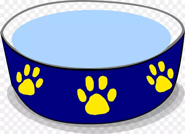 狗食碗夹艺术-紫色碗剪贴画