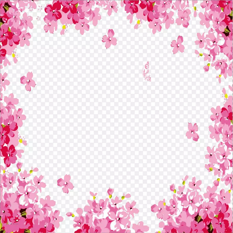 花卉设计桌面壁纸粉红-梦想手绘樱桃树扣免费材料