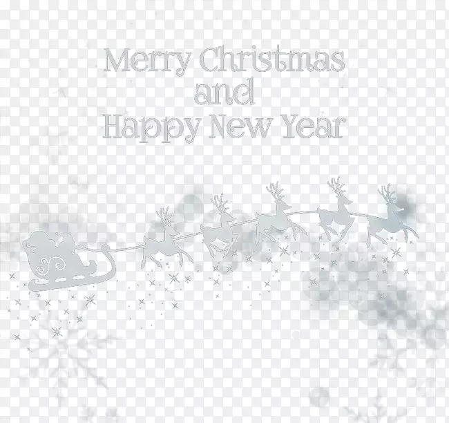 圣诞雪橇贺卡-新年白日梦圣诞夜雪橇贺卡