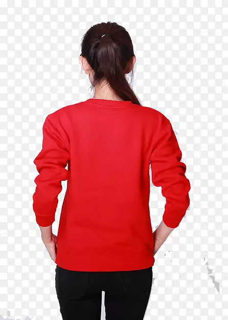 连帽衫、毛衣、衣服、梅西的-一个穿红色衣服的女人