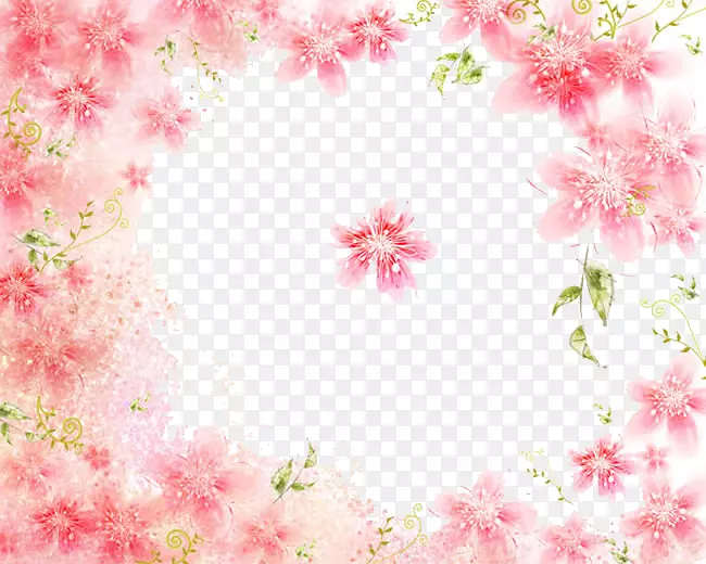 粉红桌面壁纸海报-粉红色花边梦想