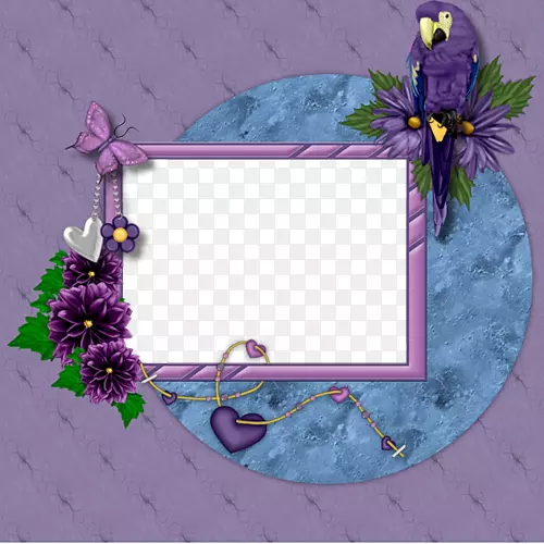 画框.梦紫色花框架材料