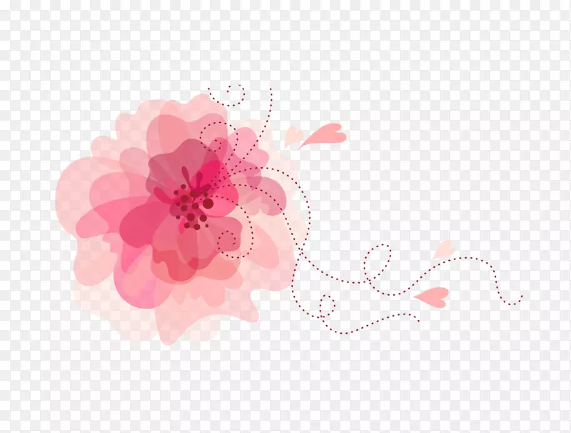 花纹-梦想美丽的花朵形象