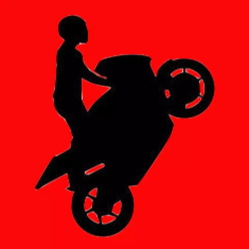 涂鸦粘贴人自行车特技摩托车特技骑图卡通摩托车