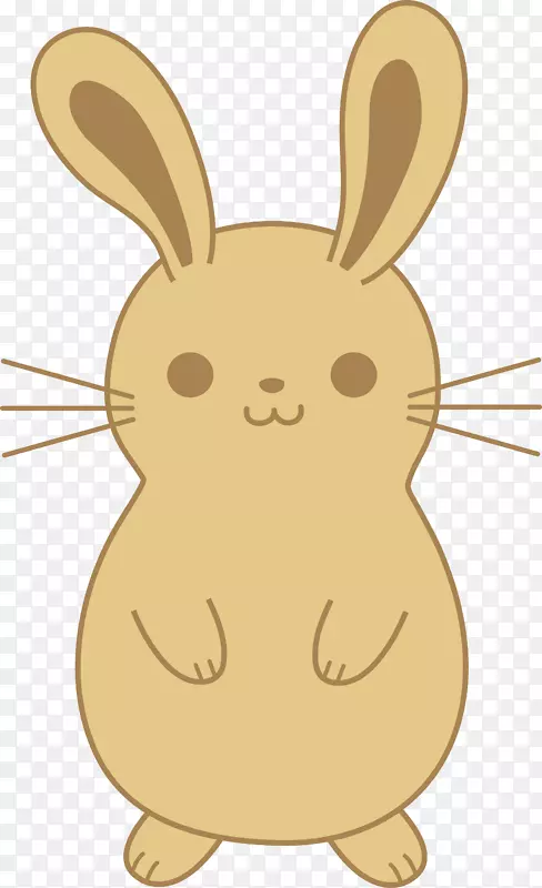 复活节兔子可爱的画夹艺术-兔子剪贴画