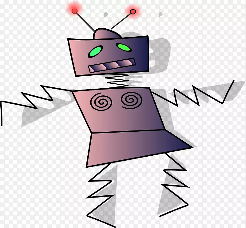 机器人舞蹈卡通插图-踢踏舞剪贴画