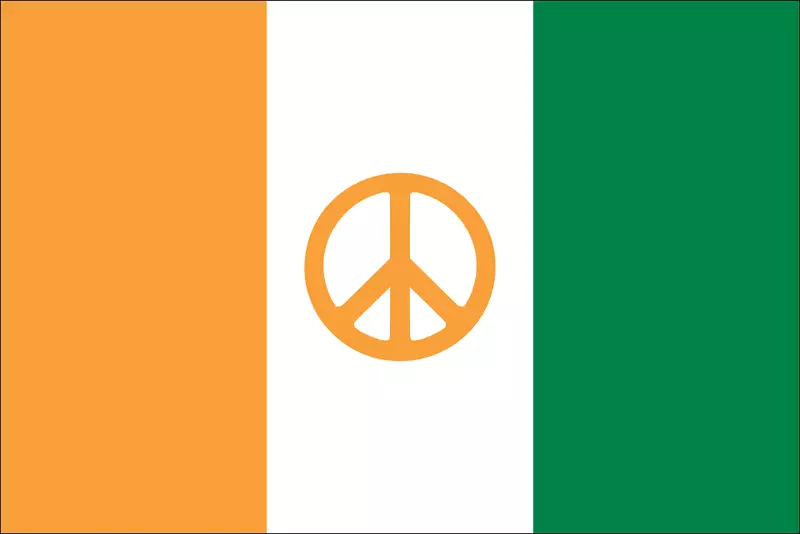 爱尔兰圣帕特里克日和平旗爱尔兰人民-活跃的圣帕特里克斯日剪贴画