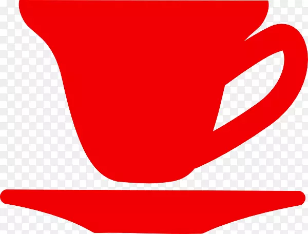 茶杯咖啡茶杯夹艺术.红色茶杯