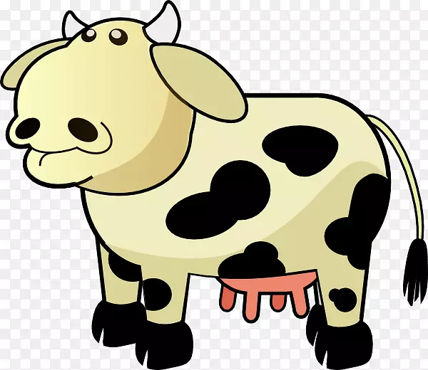 牛牛彩色剪贴画动画牛图片