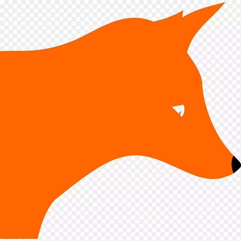 北极狐剪影剪贴画-狐狸形象动物