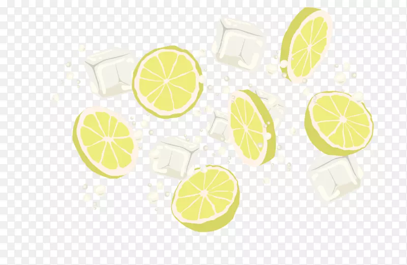 柠檬-石灰饮料农业.黄色冰柠檬元素
