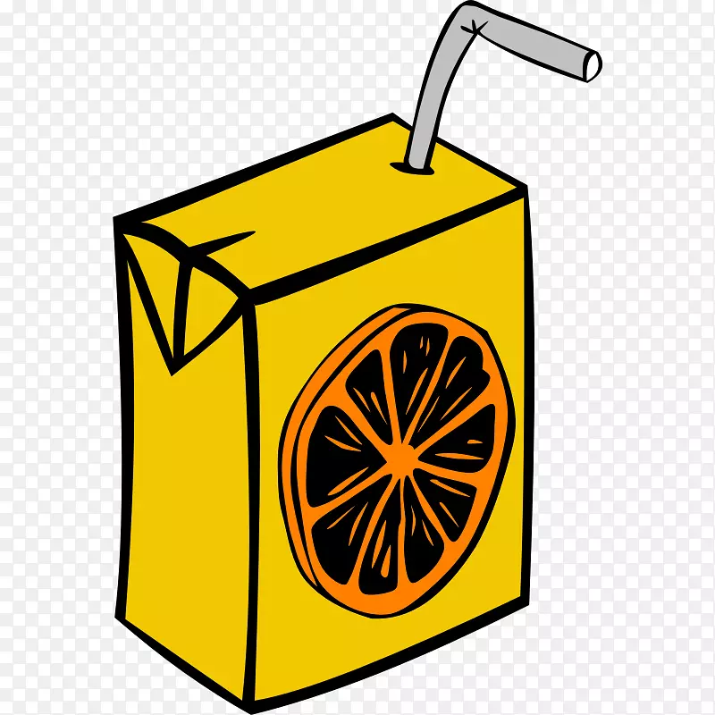 橙汁，苹果汁，果汁盒，剪贴画-快餐艺术