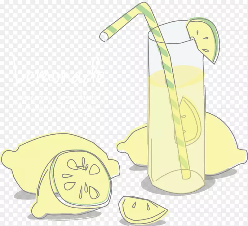 果汁柠檬汁剪贴画.柠檬水图