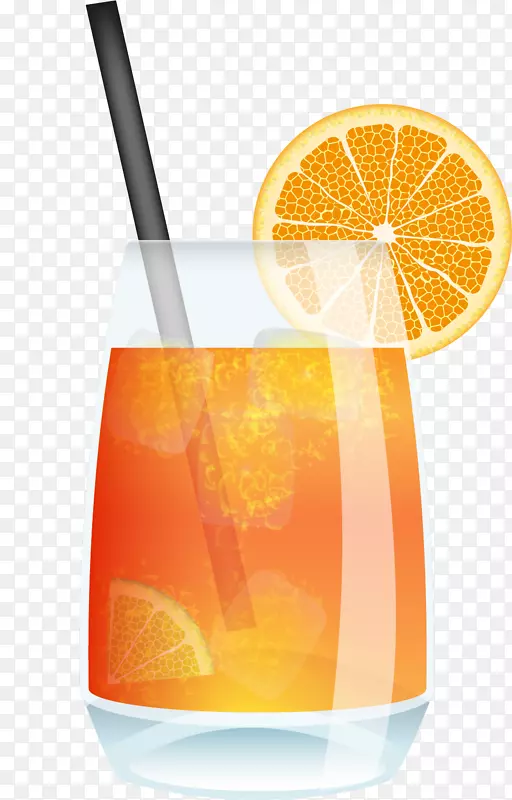 橙汁汽水喝哈维·沃班格海风卡通柠檬汁