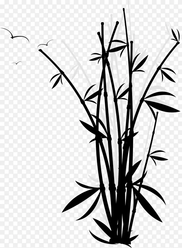 竹材抽象艺术窗帘插图.黑色竹子