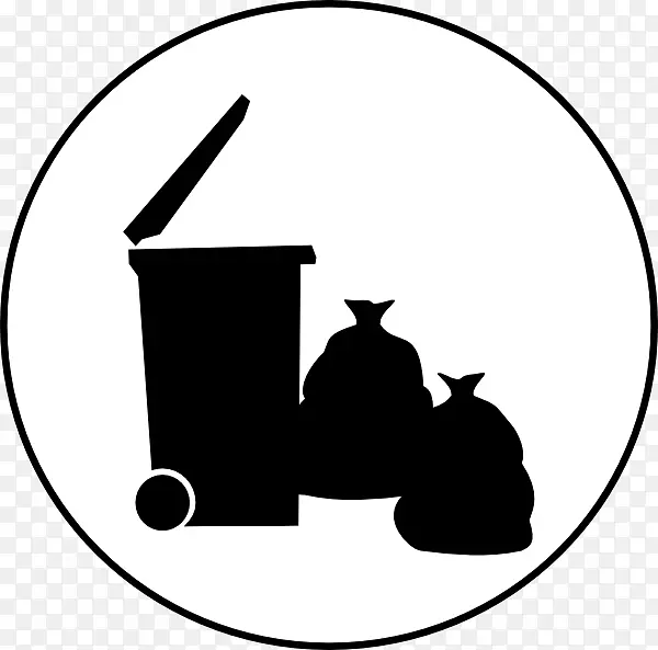 垃圾桶和废纸篮符号回收器艺术垃圾地板剪贴件