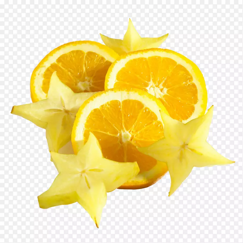 柠檬杨桃橙子水果柠檬图片