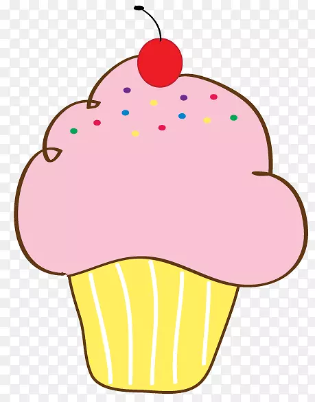 蛋糕生日蛋糕糖霜巧克力蛋糕剪贴画粉红纸杯蛋糕剪贴画