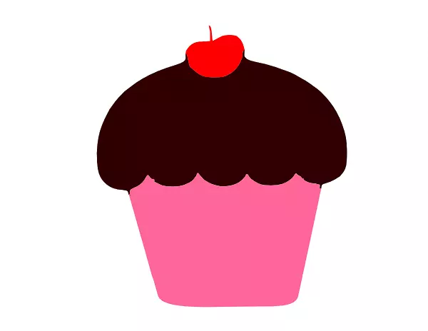纸杯蛋糕松饼糖霜卡通片艺术-粉红纸杯蛋糕剪贴画