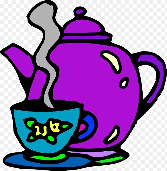 茶壶咖啡茶杯夹艺术茶壶剪贴画