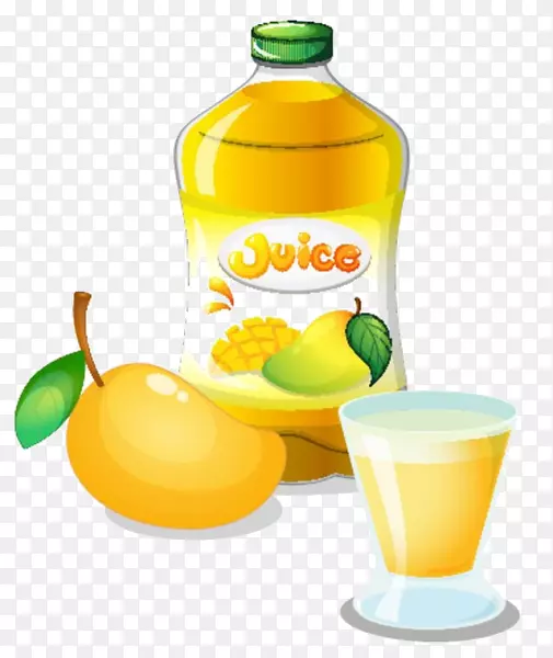果汁芒果原料摄影剪辑艺术卡通汽水和柠檬