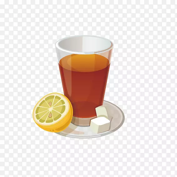 冰茶、绿茶、白茶-美味的柠檬茶