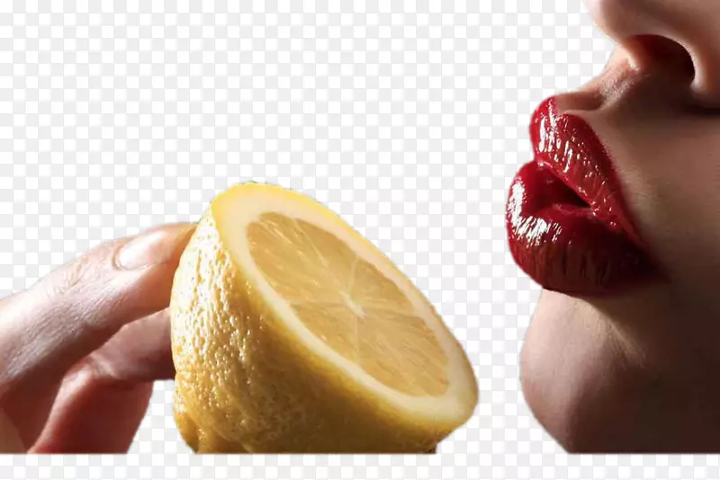 柠檬汁桌面壁纸唇部摄影.吃柠檬的嘴