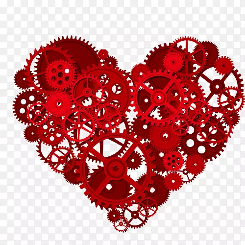 心脏黑齿轮心血管疾病-红色心脏