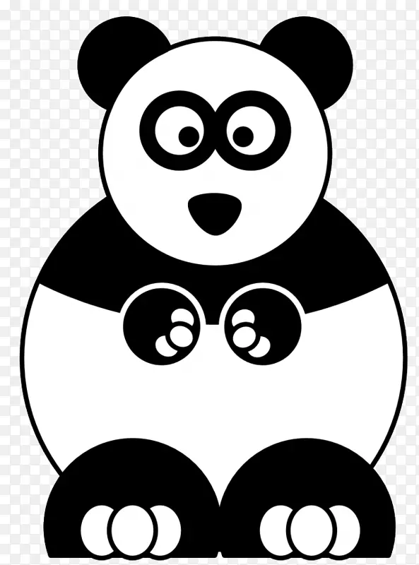 大熊猫熊动画剪辑艺术-卡通熊猫熊图片