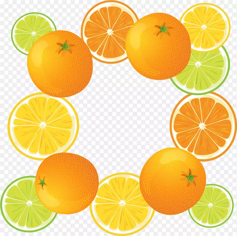 克莱门汀朗格普尔柠檬橘子.涂有柠檬的