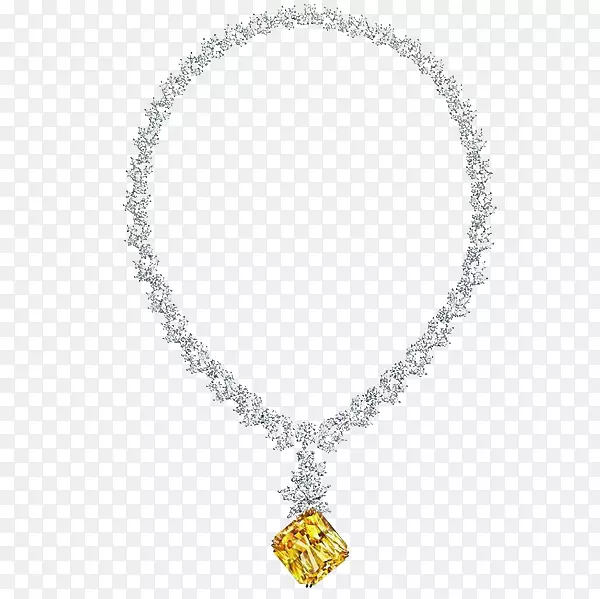 项链魅力和吊坠珠宝钻石切割克拉方黄色钻石