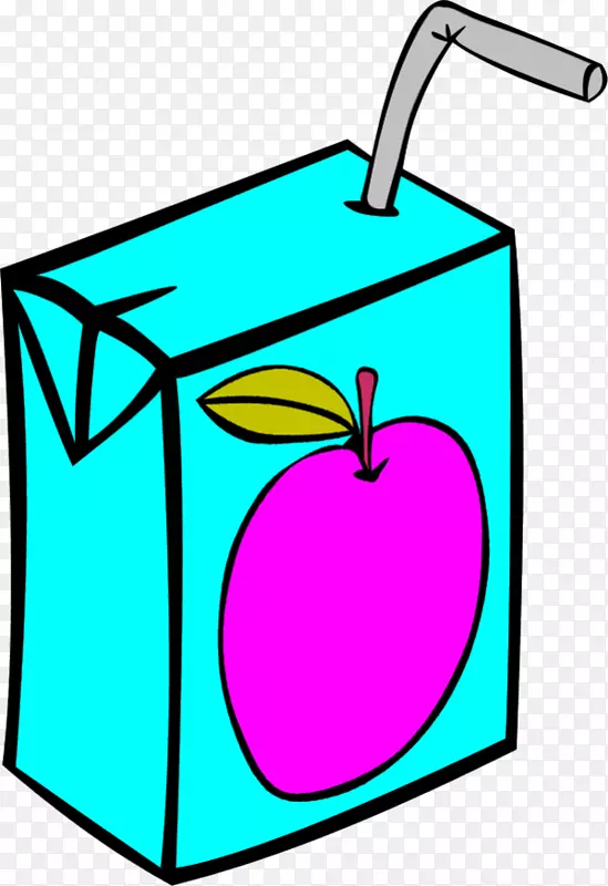 橙汁，苹果汁，果汁盒，剪贴画.苹果汁剪辑部分