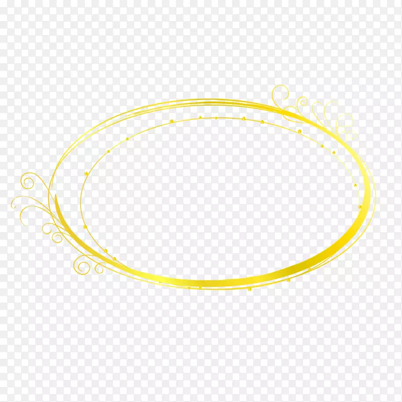 黄色圆形材料手镯.金标题框