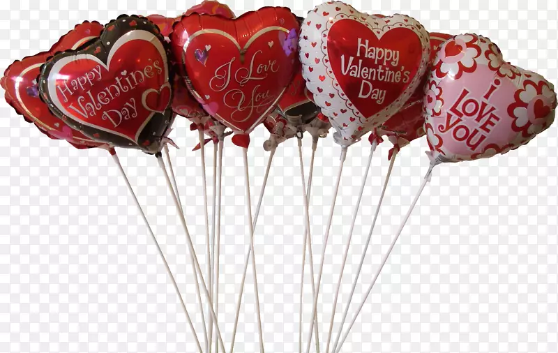 情人节桌面壁纸心二月十四日-红心气球