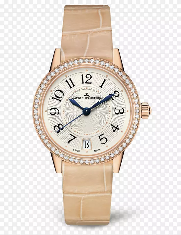 LeCoultre钟表制造商表带钻石-Jaeger-LeCoultre玫瑰金钻石机械手表女表