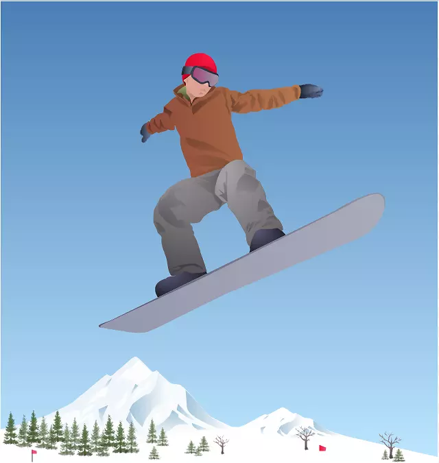 2014年冬季奥运会滑雪板2018年奥运会冬季奥运会剪贴画-滑雪板