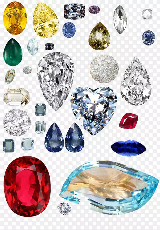 蓝宝石钻石-各种滴式钻石