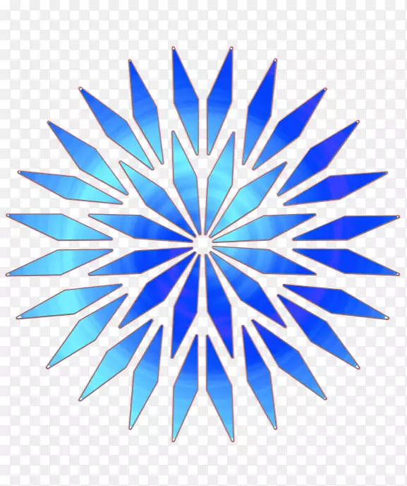 色彩混合画家-蓝色钻石花