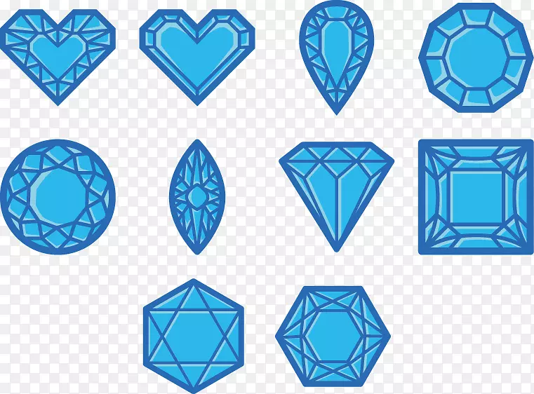 钻石计算机图标剪贴画彩绘钻石