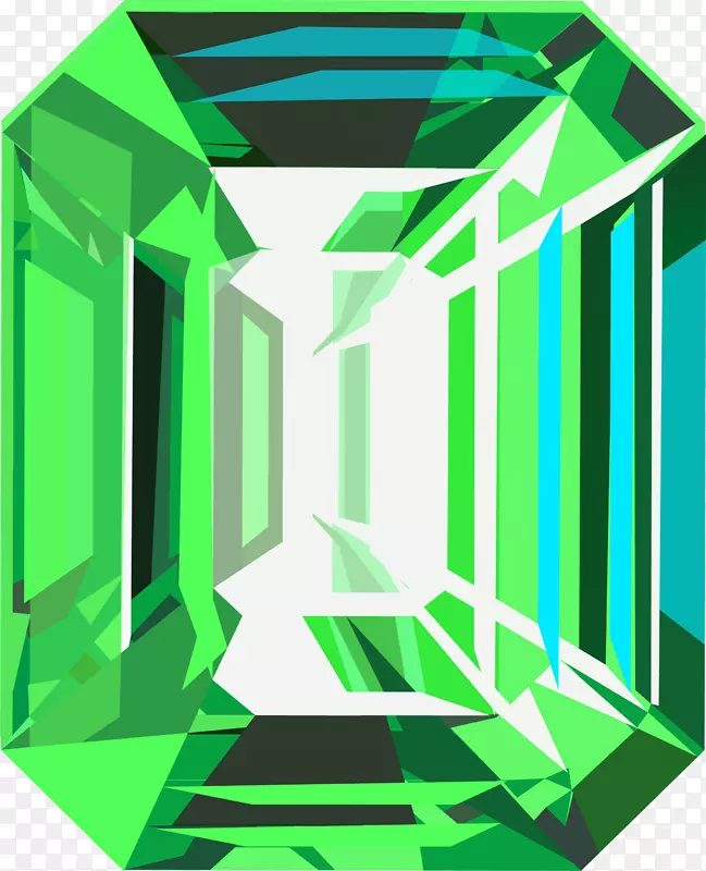 钻石绿色翡翠宝石-彩色钻石晶体