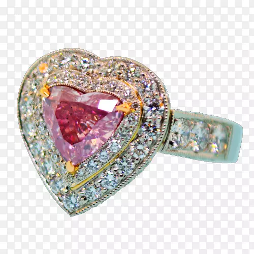 订婚戒指钻石珠宝宝石心形钻石戒指
