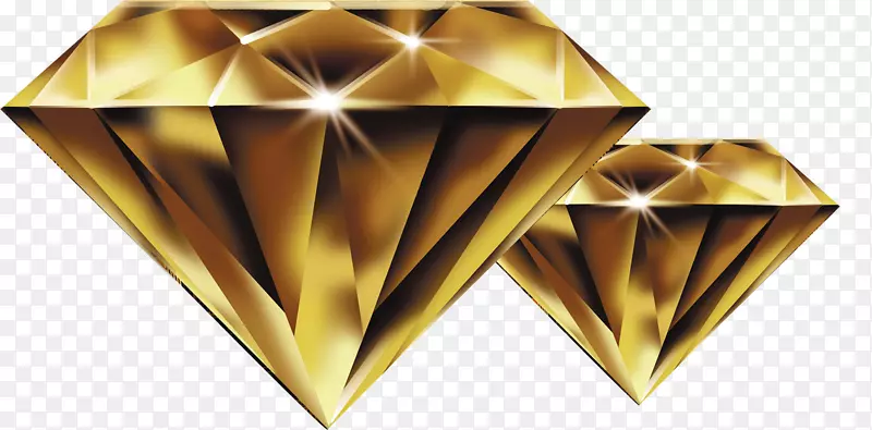 钻石金色电脑图标-精美的钻石眩光
