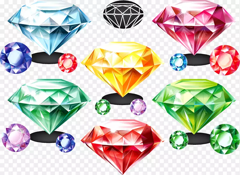 钻石宝石水晶-彩色钻石晶体