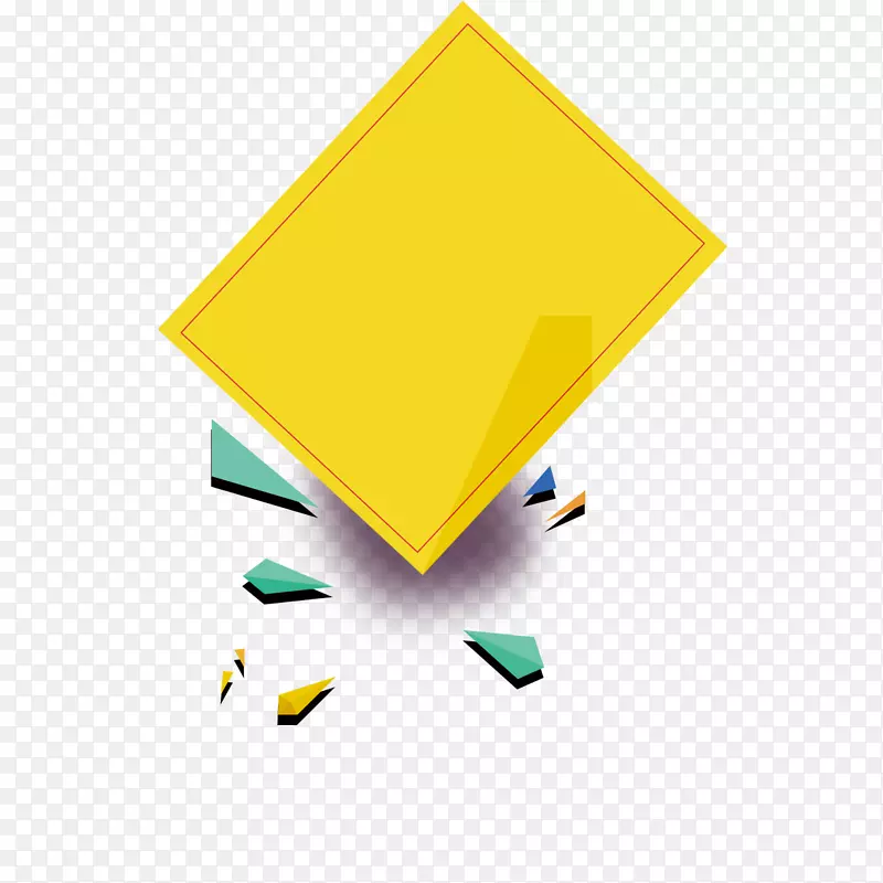 黄色剪贴画-黄色钻石装饰