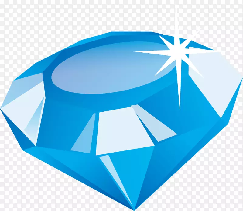 蓝色钻石电脑图标创意设计蓝色钻石雕刻图像