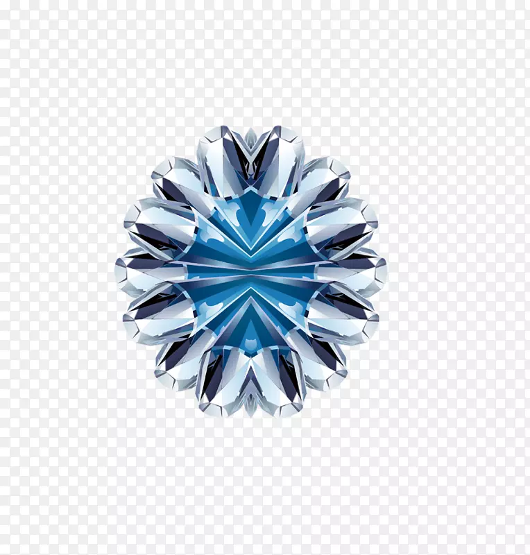 金刚石可伸缩图形.蓝色钻石